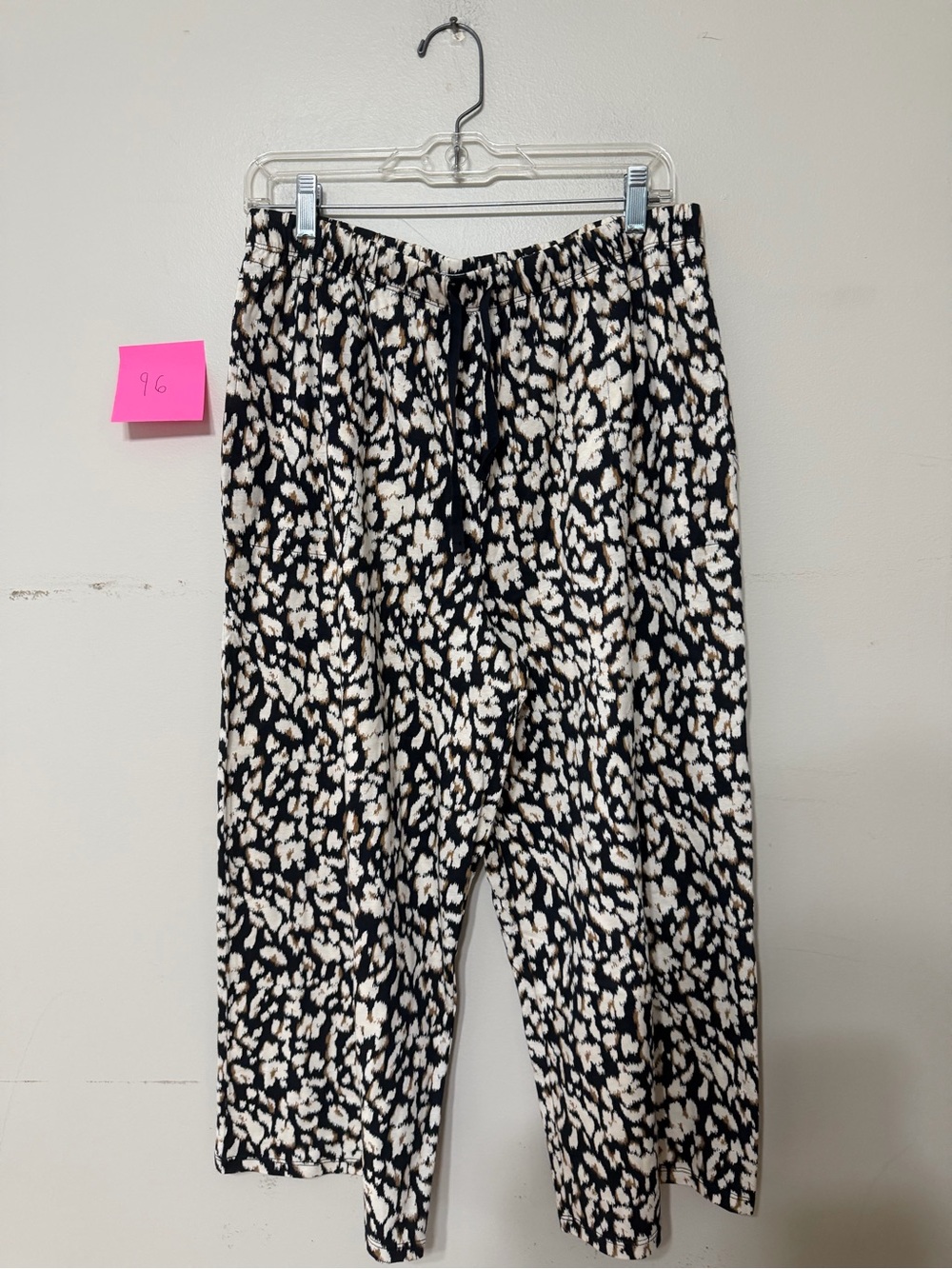 Karen Neuburger Women’s L 2 Piece Pajama Set 100% Cotton Black Print NWOT